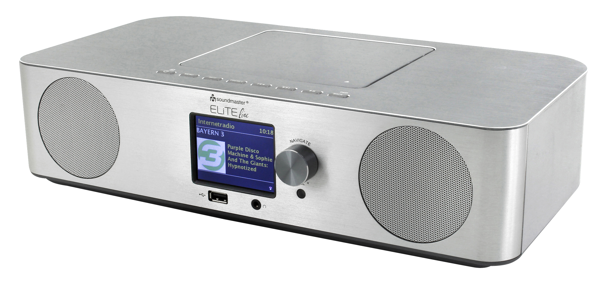 Stereo Musikcenter mit WLAN-Internet/DAB+/UKW-Radio, CD/MP3, USB, Bluetooth®, APP-Steuerung