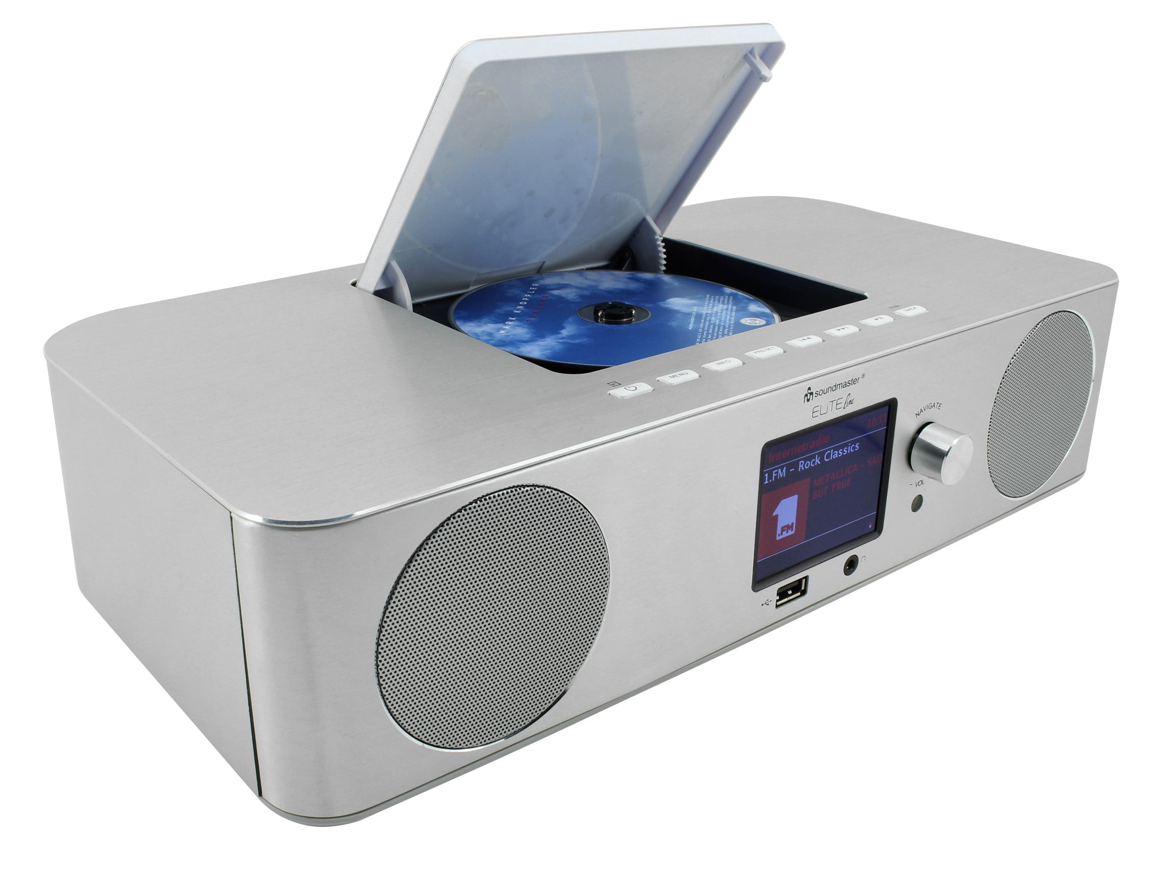 Stereo Musikcenter mit WLAN-Internet/DAB+/UKW-Radio, CD/MP3, USB, Bluetooth®, APP-Steuerung