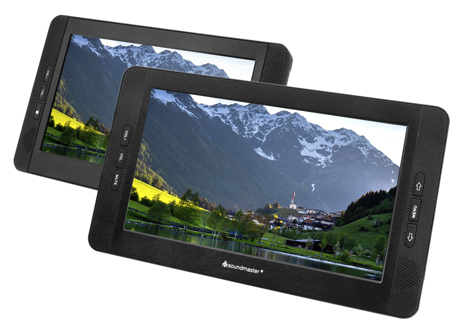 Tragbarer DVD-Spieler mit zwei 25,6 cm LCD-Bildschirmen