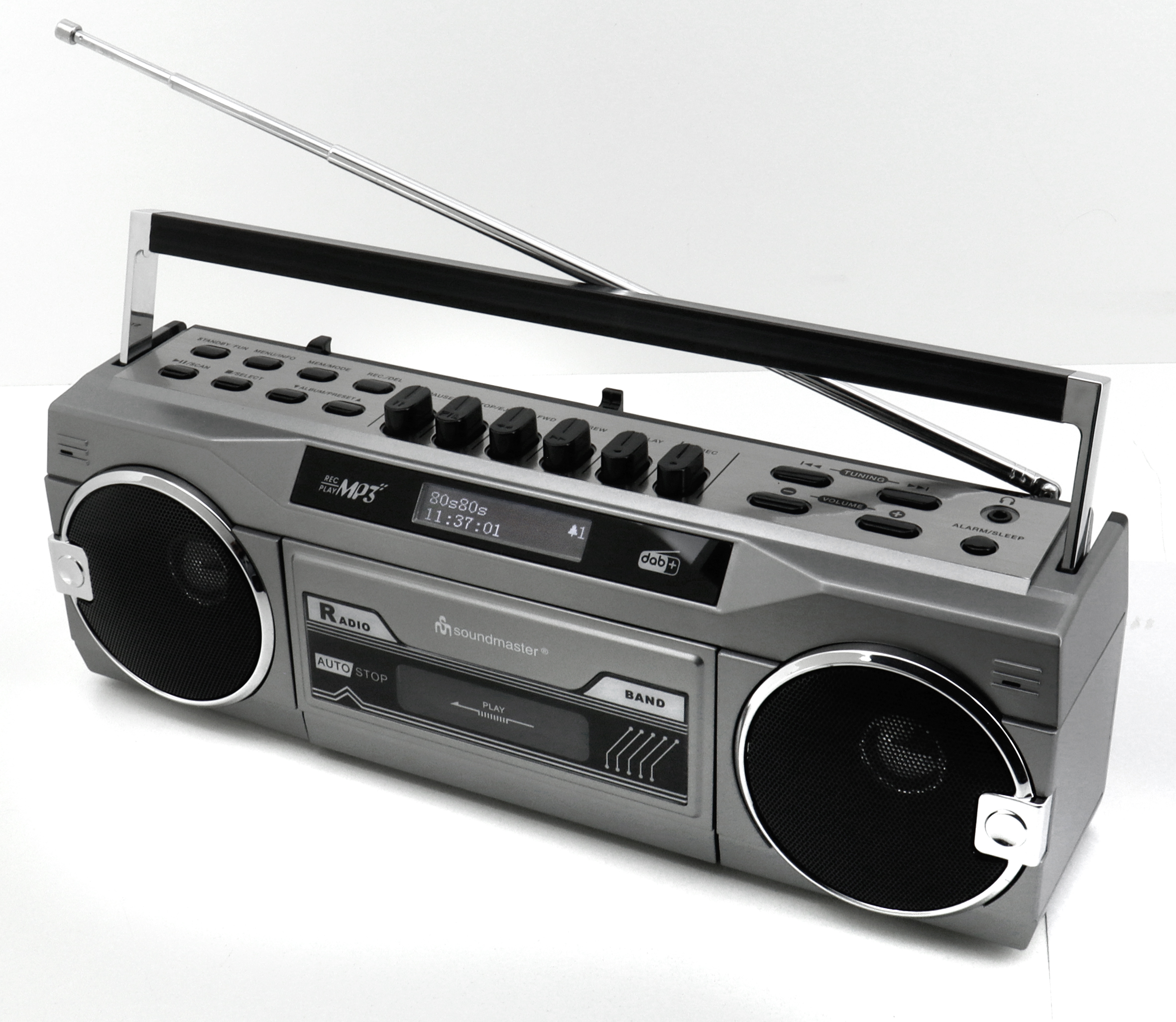 Retro Stereo Radiokassettenrekorder mit DAB+/UKW - USB/SD Aufnahme - Bluetooth®