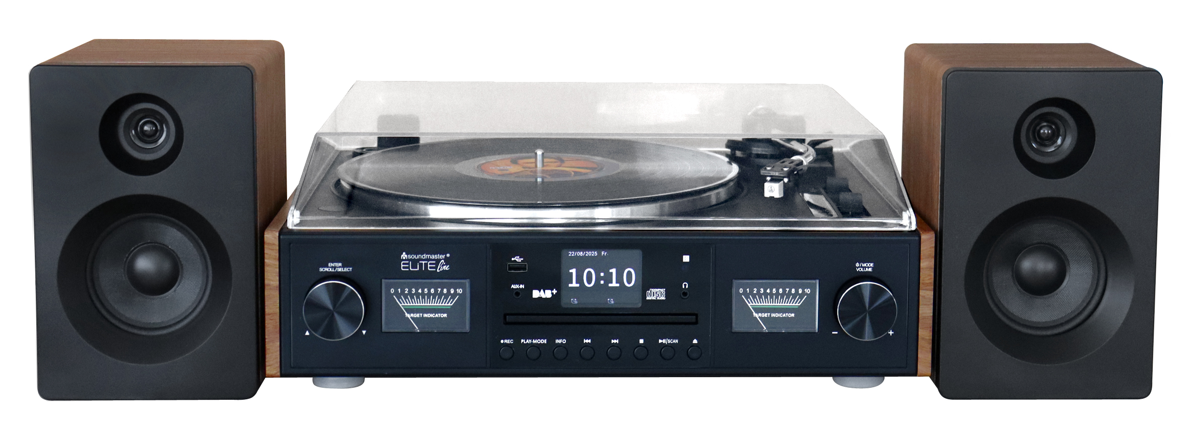 Retro HiFi Anlage mit Plattenspieler, DAB+/UKW Radio, CD/MP3, USB, Bluetooth®