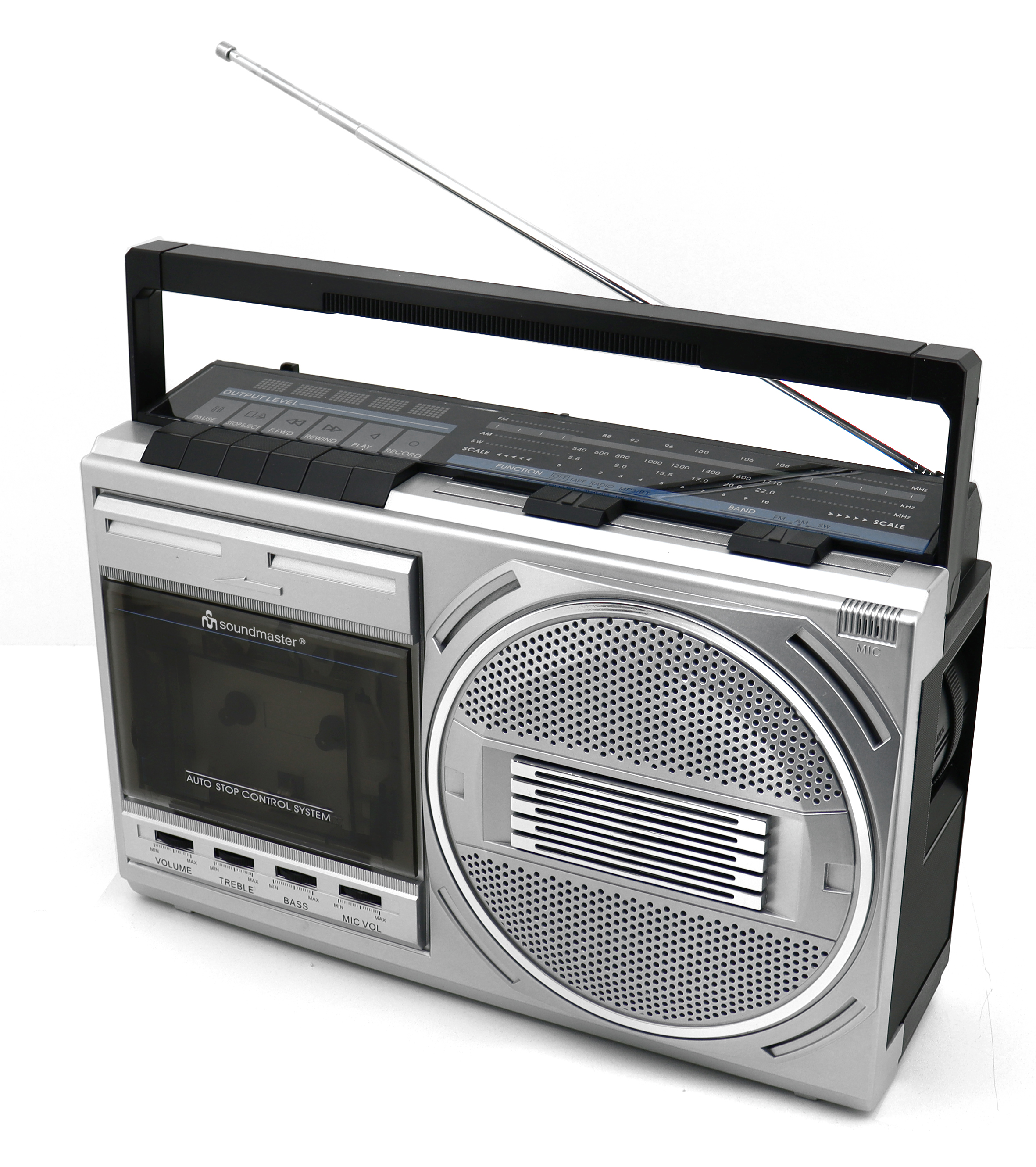 Retro Radiokassettenrekorder mit USB Wiedergabe