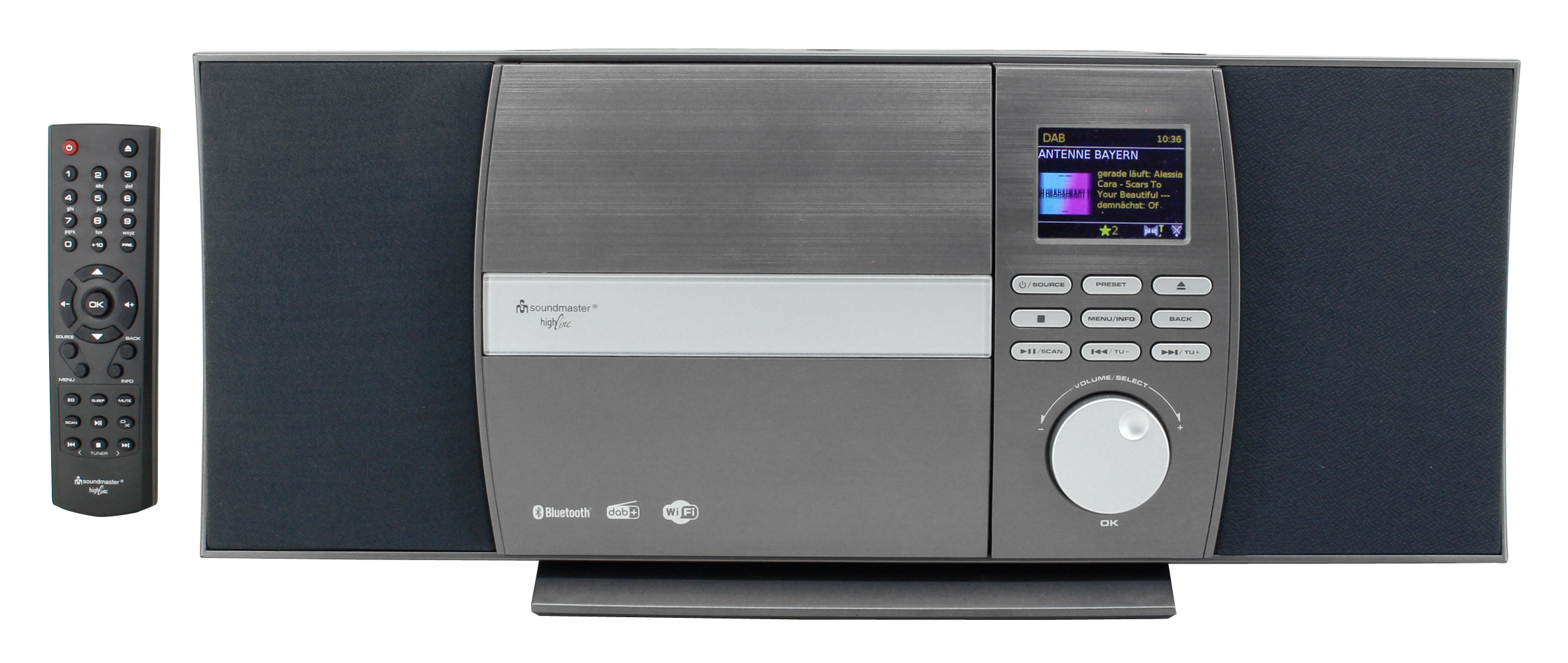 Stereo Musikcenter mit WLAN-Internet/DAB+/UKW-Radio, CD/MP3, USB, Bluetooth®, APP-Steuerung