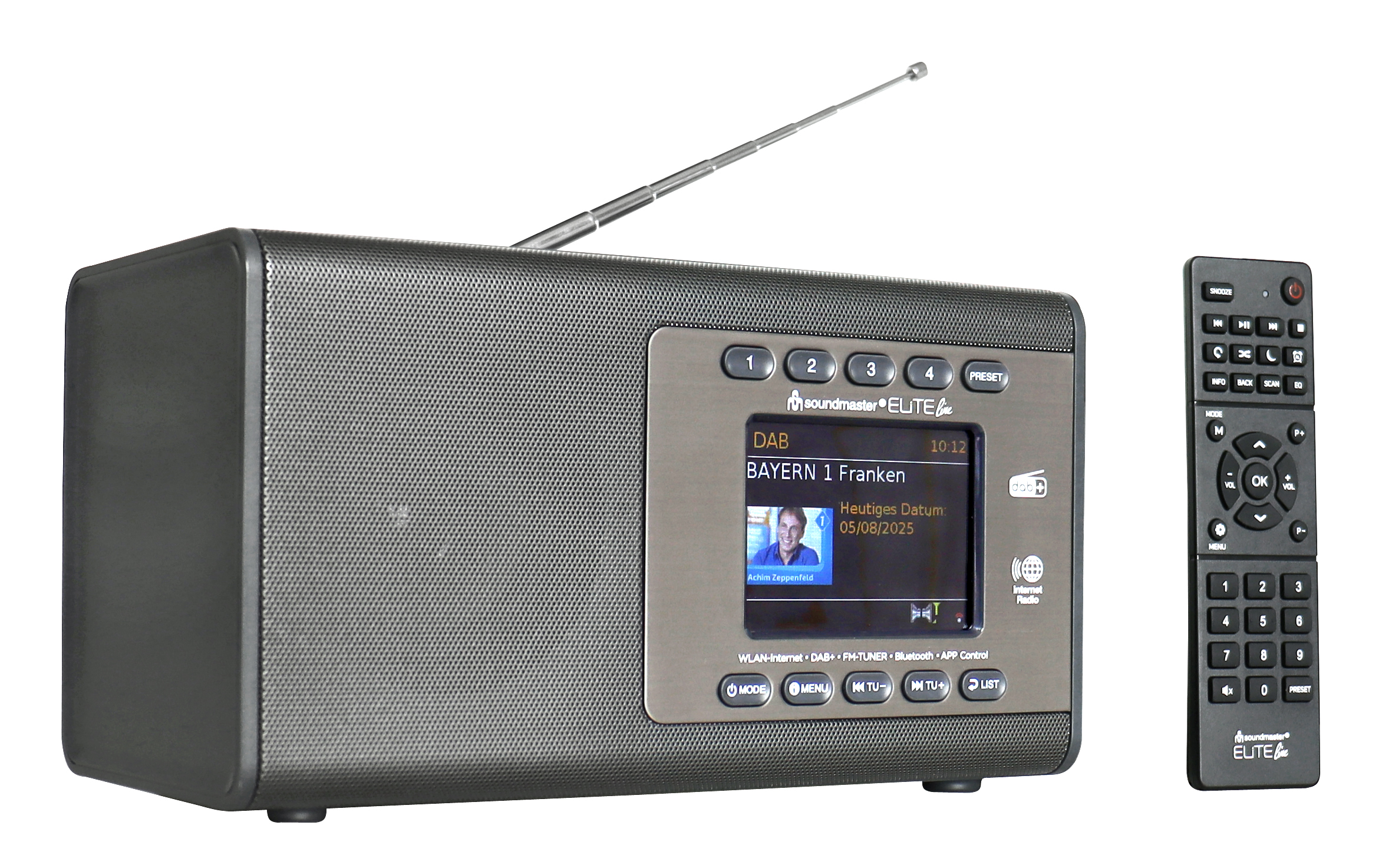 WLAN-internet/DAB+/FM radio with USB-MP3, Bluetooth®