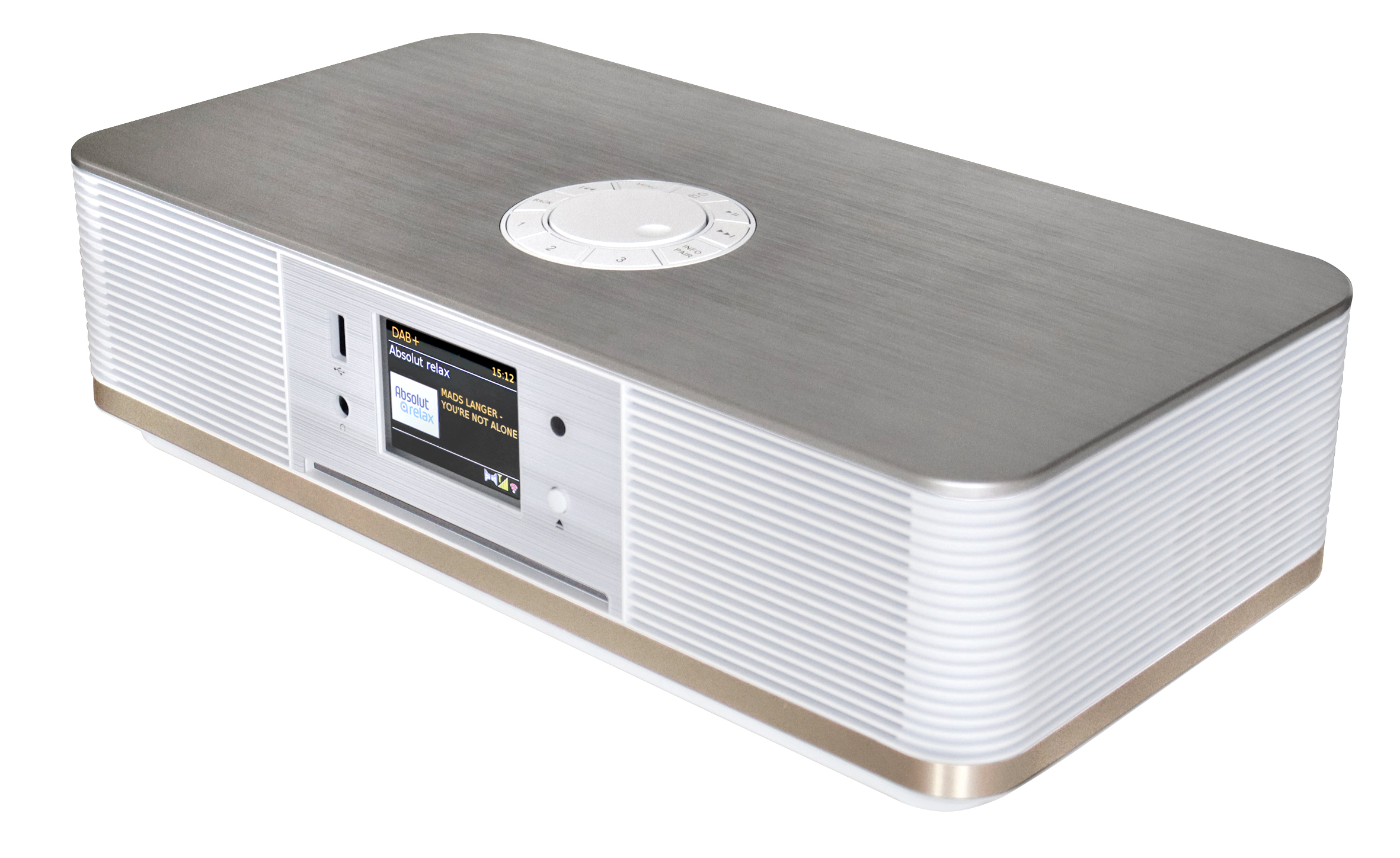 Stereo Musikcenter mit WLAN-Internet/DAB+/UKW-Radio, CD/MP3, USB, Bluetooth®, LED Ambientebeleuchtung, APP-Steuerung