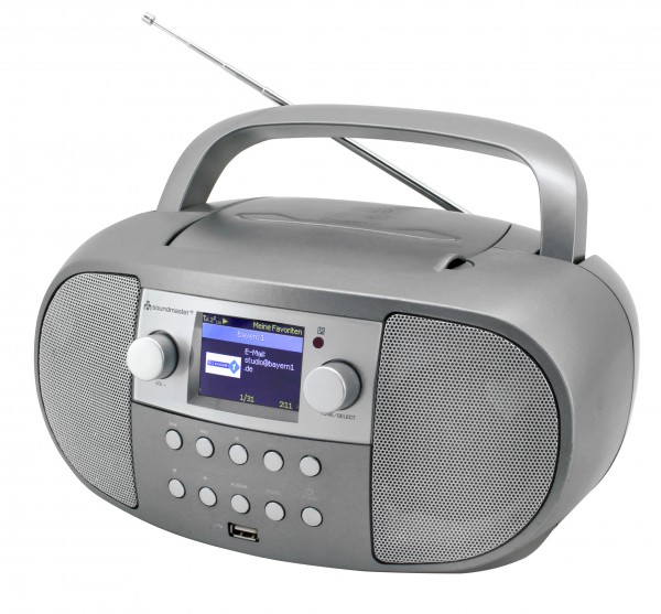 CD/MP3 Boombox mit WLAN-Internet/DAB+/UKW-Radio, USB, Bluetooth